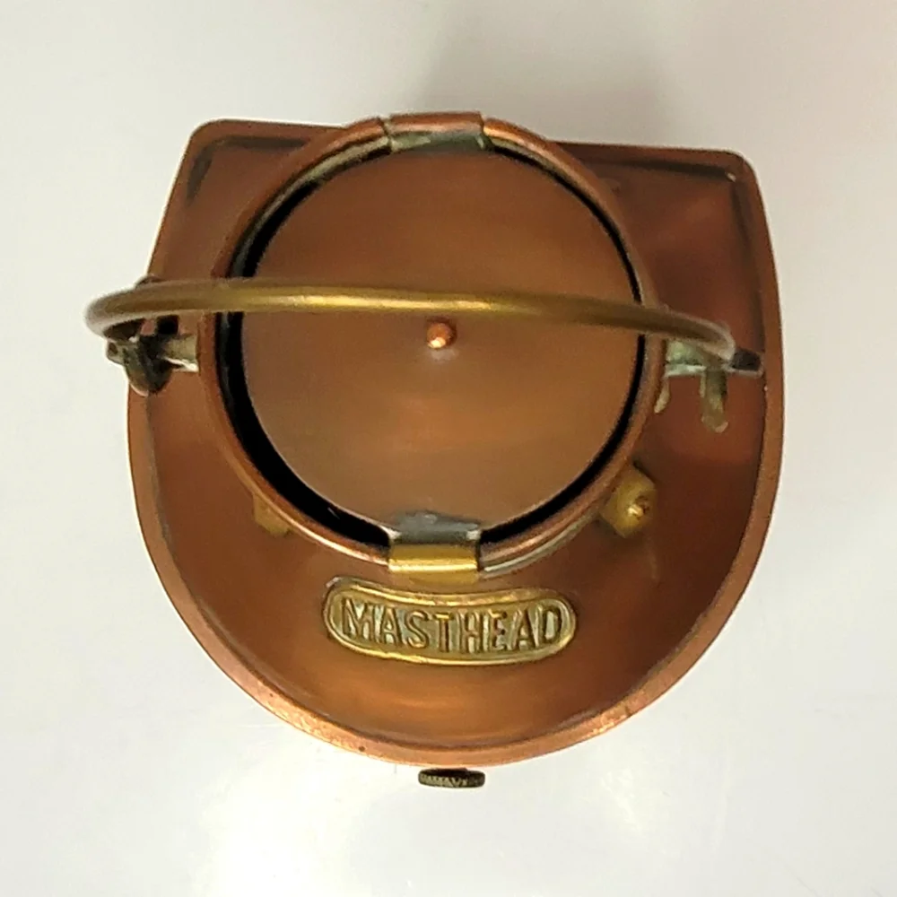 Copper Brass Tung Woo Masthead Nautical Oil Lantern Reflector Bubble Glass Lamp
